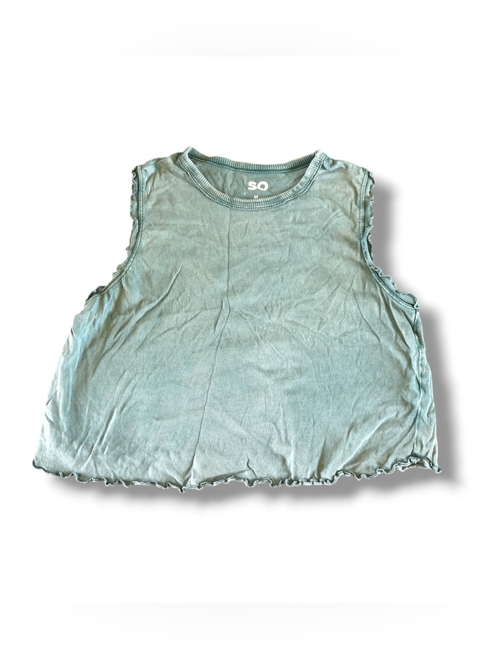 [SO] Blue Green Cropped Tank
